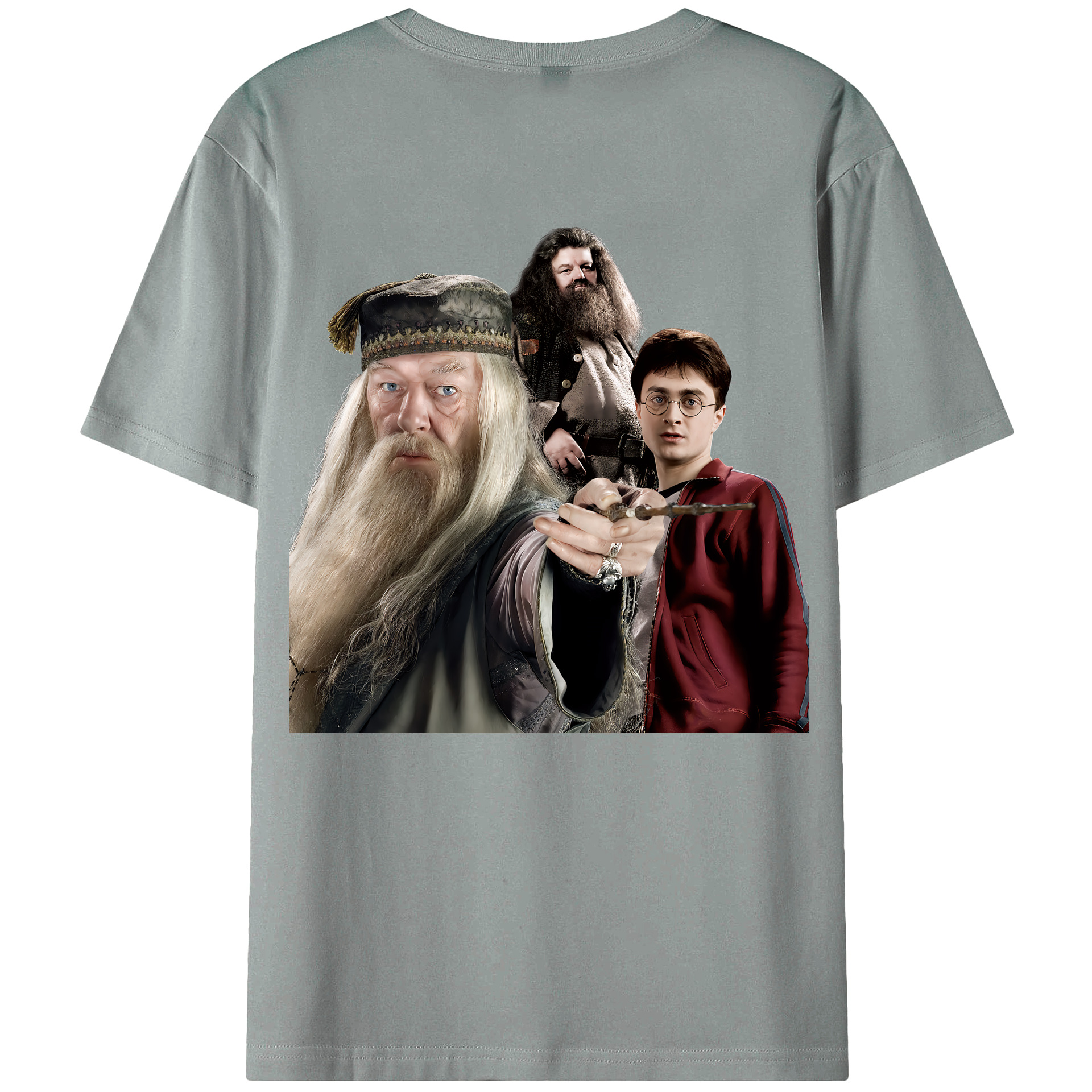 （画像用） Harry Potter ハリー・ポッターシリーズ 綿100％ メンズ半袖Tシャツ（バックプリント） 通気性